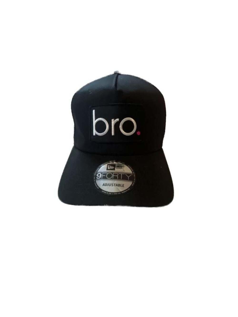 New Era 9FORTY Adjustable Trucker Hat Cap Black Bro Logo One Size